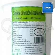 Kozie mlieko sušené 33% 500g