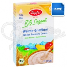 BIO Töpfer Organická cereálna kaša zo semolinovej pšenice s jablkom a banánom od 6. mesiaca neml.