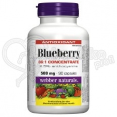 WEBBER Blueberry Čučoriedka 500mg 90cps.